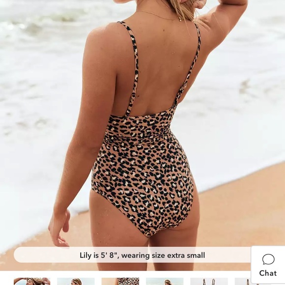 Aerie leopard wrap one-piece swimsuit - Picture 4 of 10